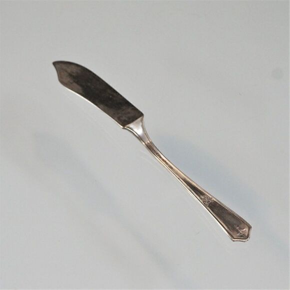 Branford Silverplate Butter Knife Vintage 1924 Bouquet Vendome Pattern - Picture 4 of 5